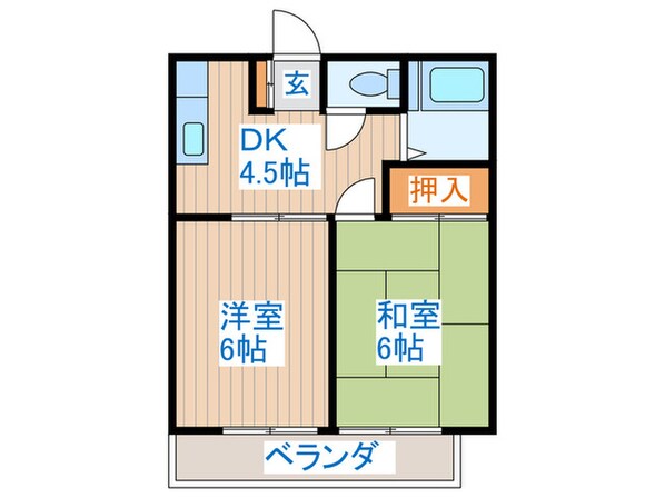 第二佐益ハイツの物件間取画像